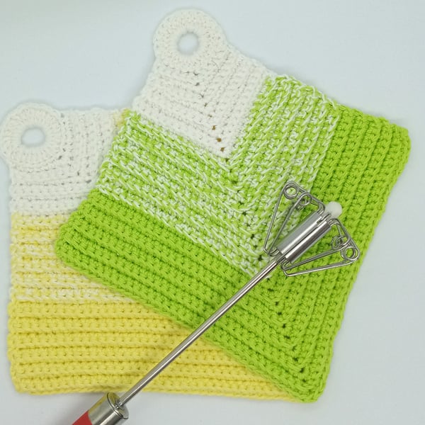 Citrus crochet pot holders