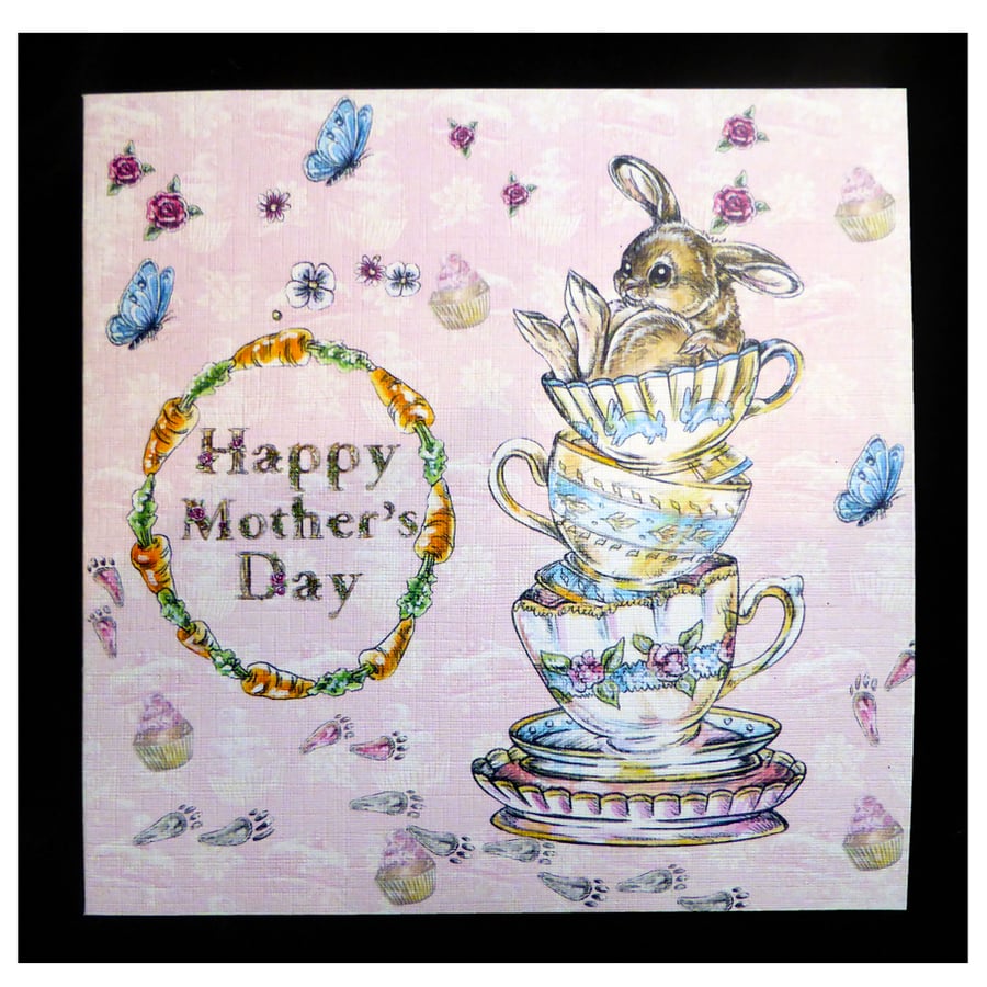 Bunnie's Tea Party Mother's Day Card (MD366)