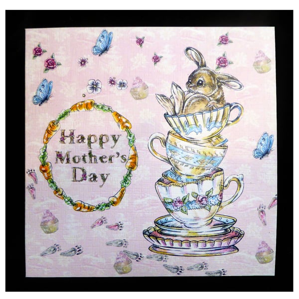 Bunnie's Tea Party Mother's Day Card (MD366)