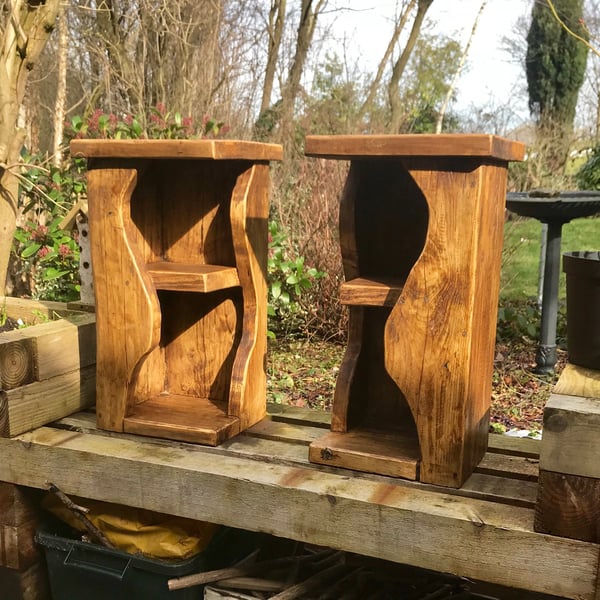 Pair of Rustic Bedside Tables