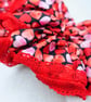 XXL Scrunchies, Heart Print Scrunchies, Gifts for her, Valentine Scrunchies - Image 3