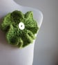 Celery Green Knitted Flower Corsage - Image 1