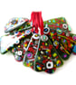 Christmas Tree Fused Glass Hanging Decoration 9cm Dichroic  - Image 7