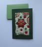 Individually Hand Crafted Textile Christmas Blank Card - Image 1