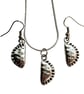Tibetan Silver Cornish Pasty Charms on Silver Plated Necklace & Earrings Set - Image 1