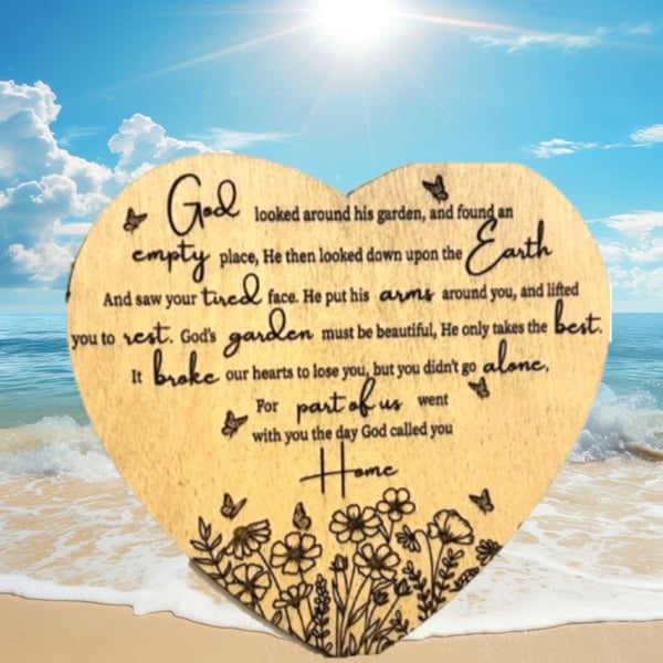 Gods Garden - Poem etched on Baltic Birch Plywood