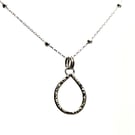 Sterling Silver Hammered Teardrop Pendant