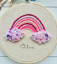 Personalised Pink Rainbow Baby Hoop, Girl Nursery Wall Decor - Image 5