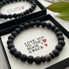 Love You To The Moon And Back, Thoughtful Valentines Gift, Bracelet For Him