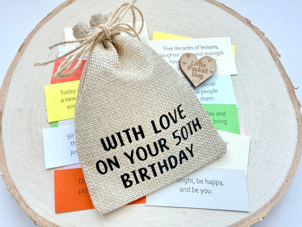 50th Birthday Keepsake Quote Gift 3,1 Quotes, Turning 50, Half Century Milestone