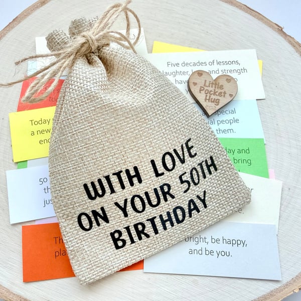 50th Birthday Keepsake Quote Gift 3,1 Quotes, Turning 50, Half Century Milestone
