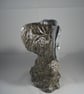 Ceramic Grey Elephants Mother & Baby Animal Brown Driftwood Figurine Ornament. - Image 4