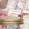 Old Vintage Papers and Ephemera Junk Journal Bundle