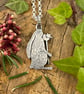 Silver Moon and Star Hare Pendant - Image 4