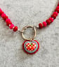 Red and Pink Cherry Neckalce - Image 2