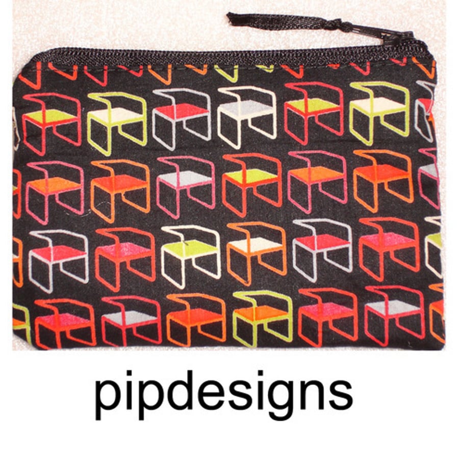 Purse Mid Century Liberty Fabric Canteen Chairs MCM Modern Style