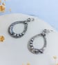 Ocean-Inspired Teardrop Earrings – Recycled Fine Silver - Image 1