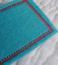 Bookmark - Tropical Coral Reef Fish fabric,  backed with wool felt - Image 6