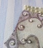 Cream bra and knickers painting with hand-stitched seed pearls and ribbon - Image 3