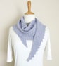 Lilac Texured Scarf. Hand Knit Scarf.