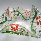 Fused glass decorative dish 
