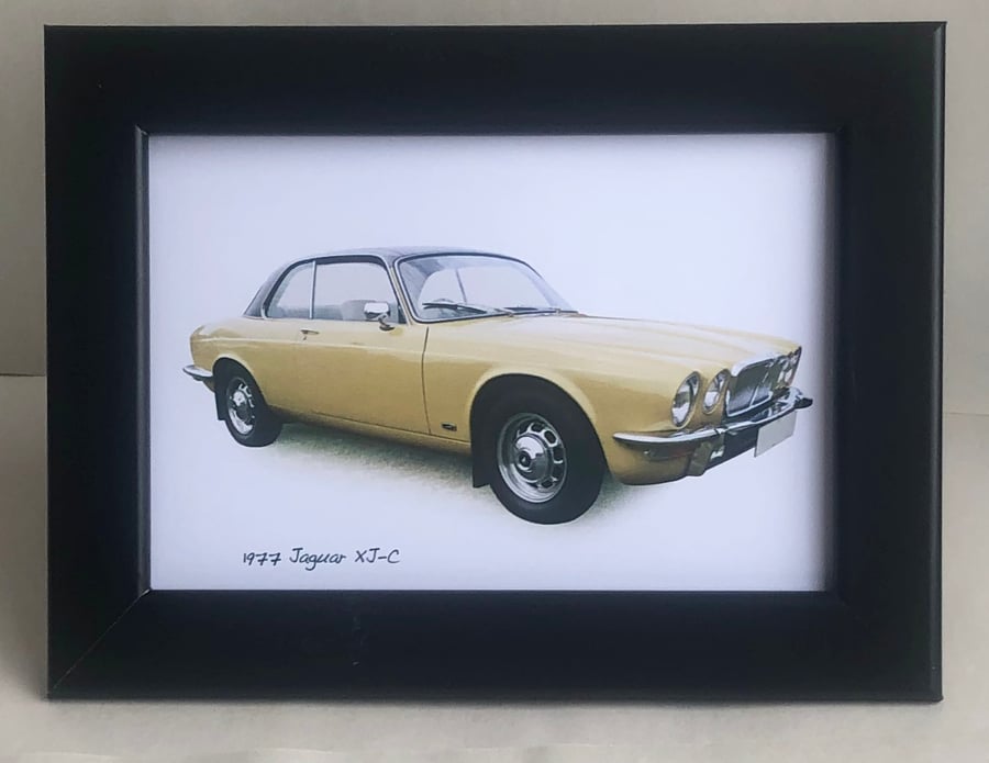 Jaguar XJ-C Coupe 1977 - 4x6" Photograph in a Black or White frame