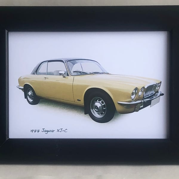 Jaguar XJ-C Coupe 1977 - 4x6" Photograph in a Black or White frame