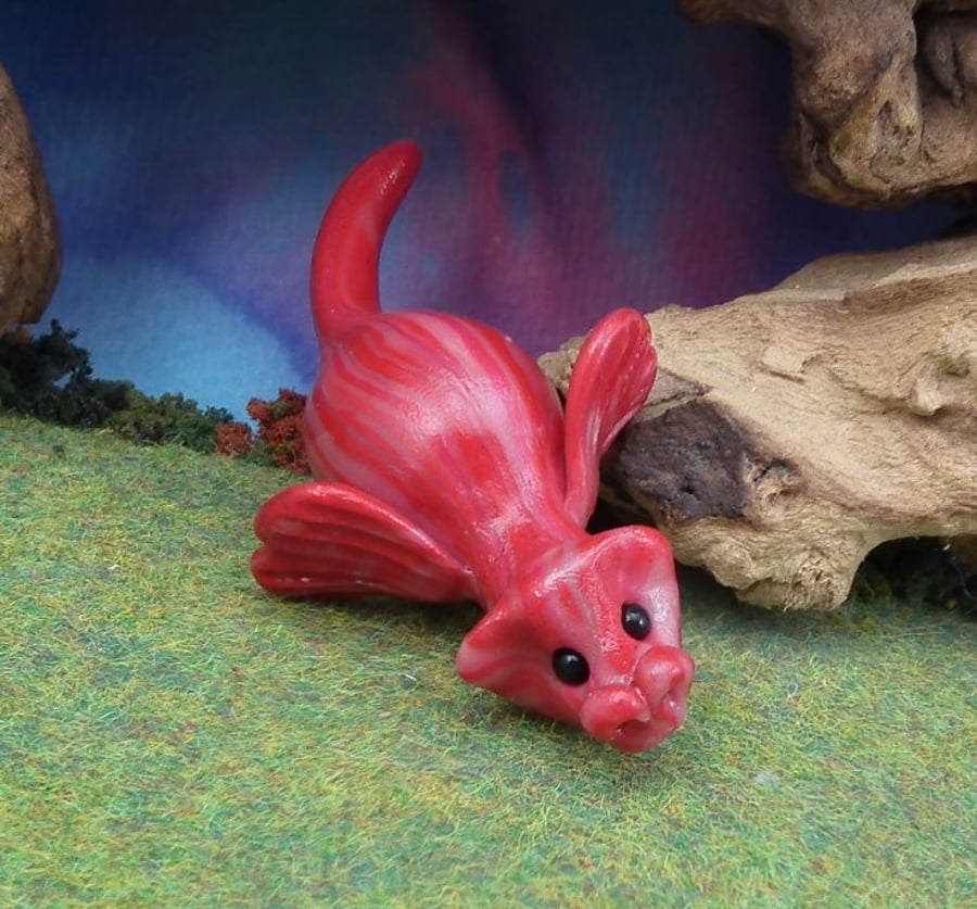 Precious Fire Dragon 'Andell' OOAK Sculpt by artist Ann Galvin Gnome Village