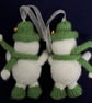 Christmas Snowball Snowmen set of two hanging decorations - Image 4