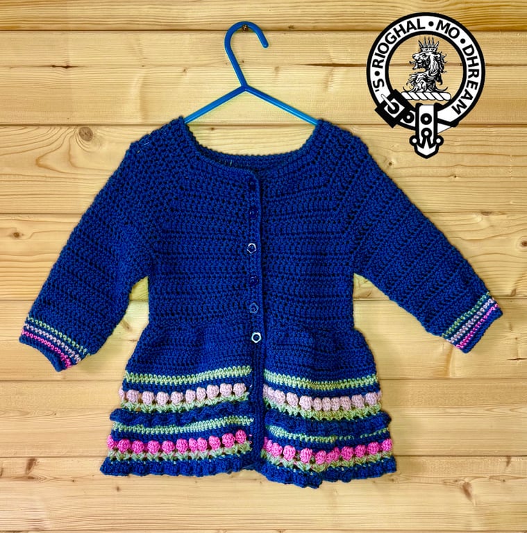 Gorgeous Cardigan with Featured Flowers 12-18 Months