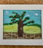 Tree by the fields felted picture. - Image 2
