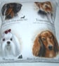 Dachshund, Yorkie, Maltese, long haired Dachshund portrait cushion - Image 1