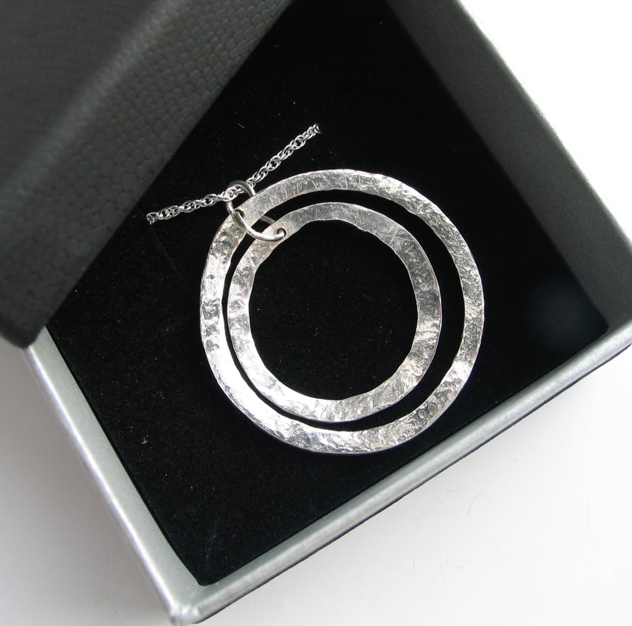 Karma Circles Silver Pendant