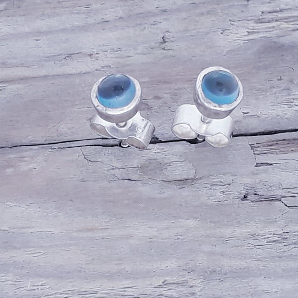 Blue Topaz Ear studs