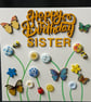 Handmade, sister birthday card  - Image 1