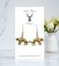 Charm Earrings - Gold Leopard 