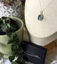Sterling Silver Manta Ray Silhouette Seaham Blue Sea Glass Pendant Necklace - Image 6
