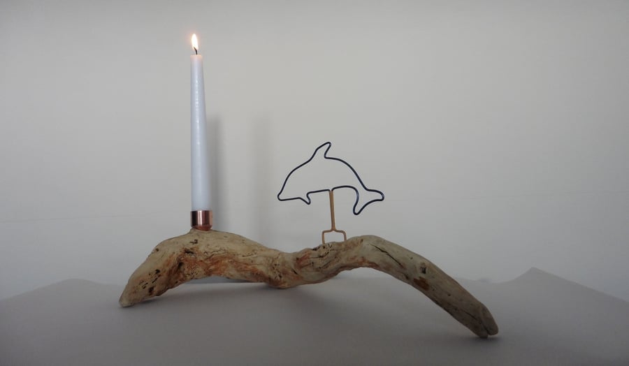 Driftwood candle holder ornament 