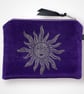 Purple Sun velvet zip-up pouch - Image 4