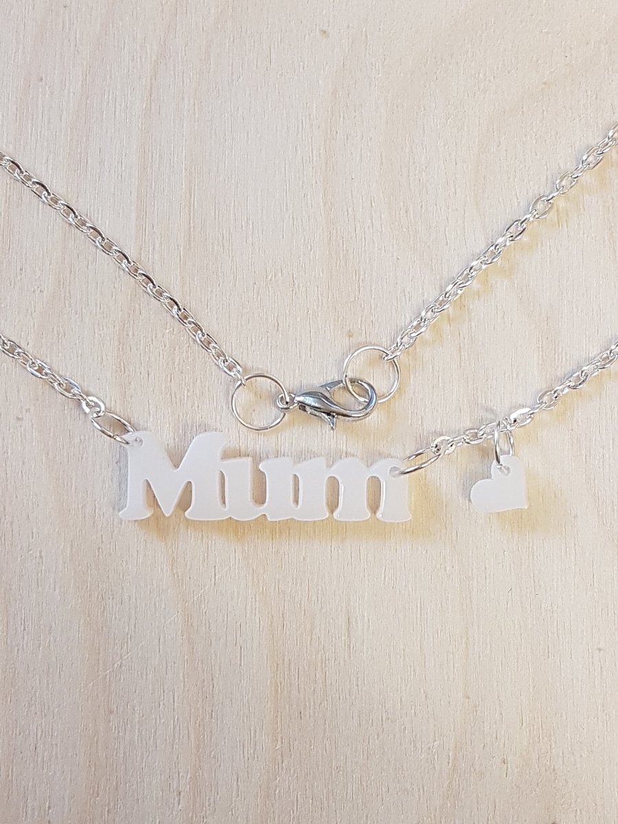 Mum Necklace - Acrylic