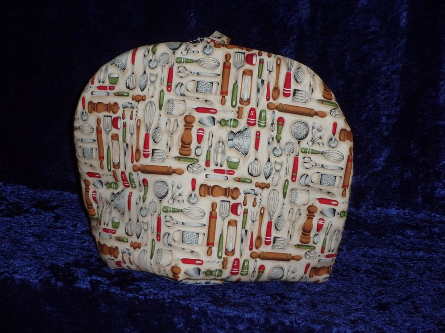 Tea Cosy with Kitchen Utensils 