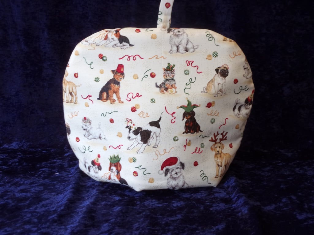 Dogs in Party Hats Christmas Tea Cosy