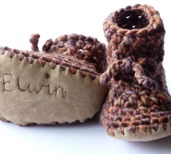 Custom baby boots - Brown- sizes 1-4