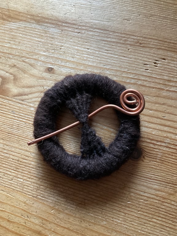 Old Blandford Style Dorset Button Shawl or Wrap Pin from Hand spun Jacob Yarn