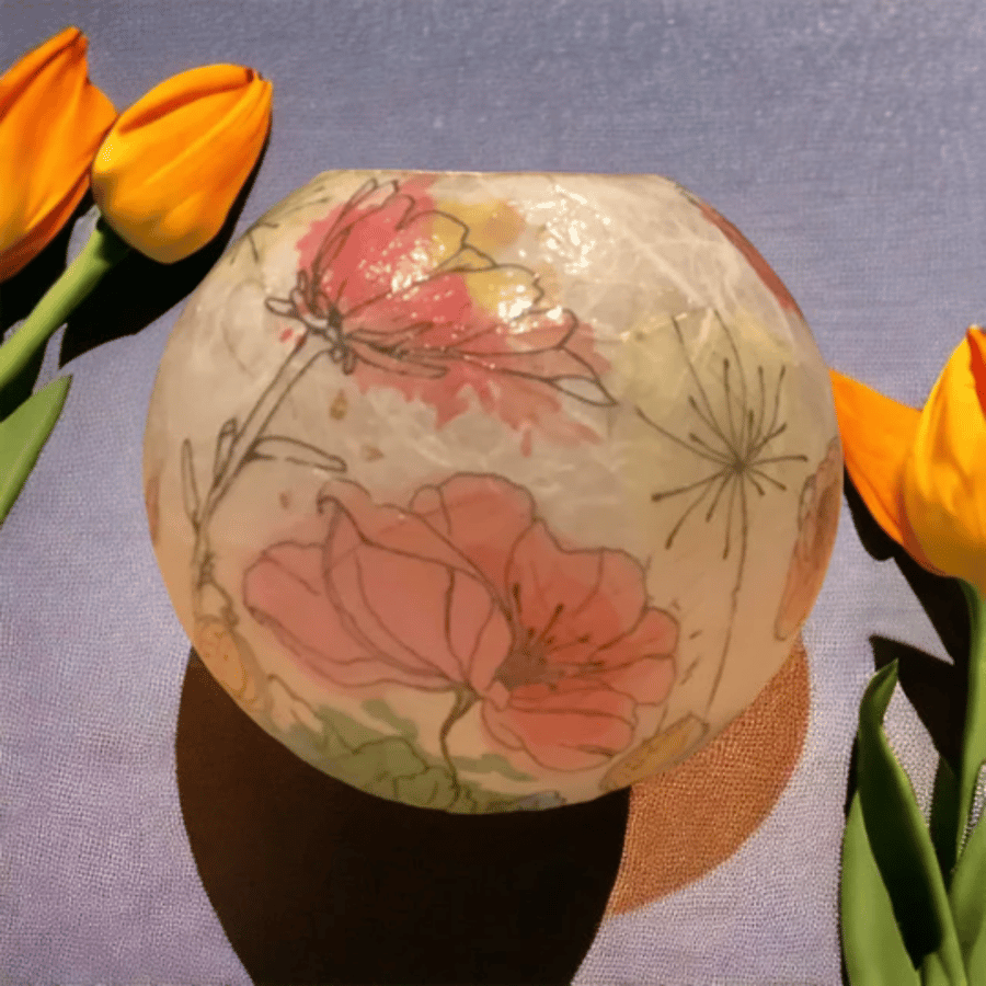 Wildflower & Dragonfly Tealight Holder