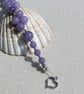 Purple Angelite Gemstone Crystal Beaded Bracelet "Harmony" - Image 5