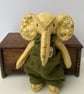 Elephant, hand sewn and dressed embroidered elephant, collectable artist bear - Image 6
