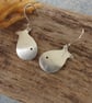 Dangly smiley silver fish earrings - Image 2