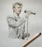 Original framed A3 drawing of David Bowie 