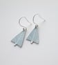 Christmas tree earrings in grey and silver